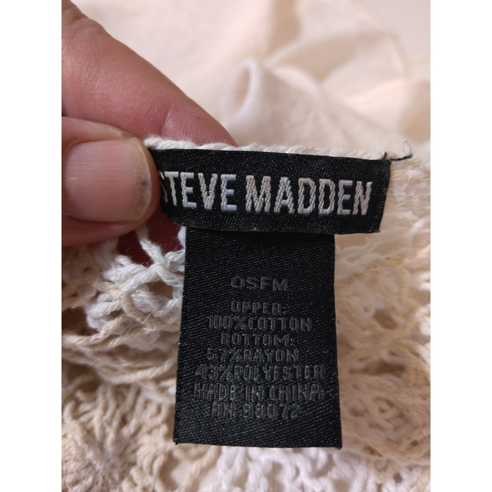 Steve Madden Crochet Detail Kimono Duster One Size Fits L to 2x Coastal Resort - Picture 4 of 8
